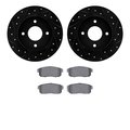 Dynamic Friction Co 8502-67050, Rotors-Drilled and Slotted-Black with 5000 Advanced Brake Pads, Zinc Coated 8502-67050